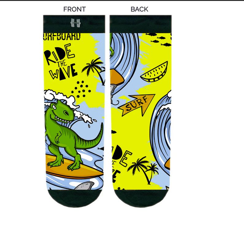Șosete lungi damă HYD Fashion Festival Dino | Imprimeu Dinozaur 20 DEN