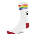 Șosete Prowler Pride Alb cu Bandă Curcubeu – Șosete din bumbac premium pentru confort și stil